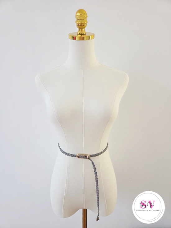 Accessories - Gray Braided Belt